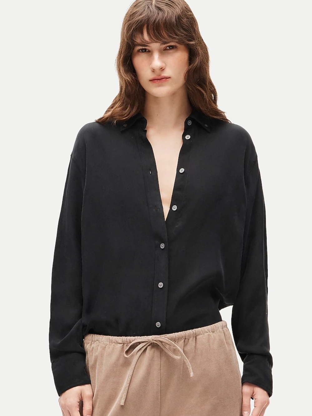 J. Crew Black Button Up Organza Sheer Black Shirt - Size 2 NWT